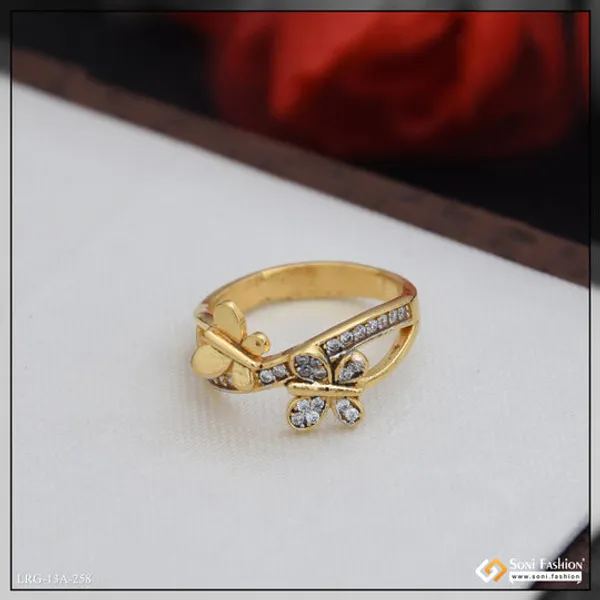 1_Gram_Gold_Plated_Butterfly_Unique_Design_Ring_For_Ladies_Style_A258