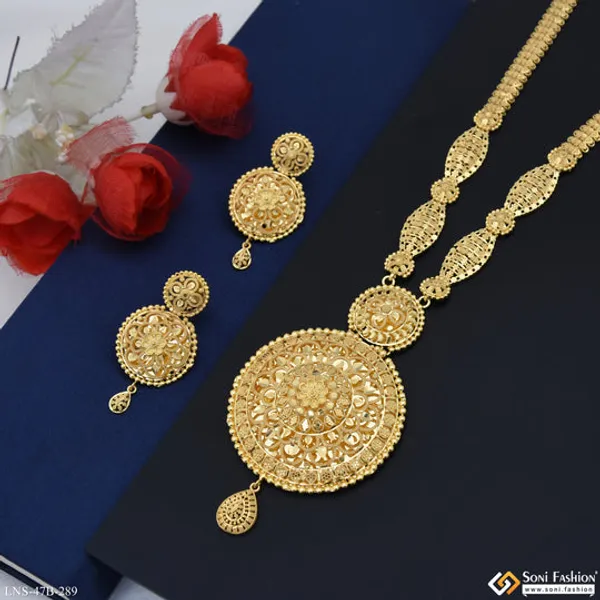 1_Gram_Gold_Plated_Exclusive_Design_Necklace_Set_For_Women_Style_B289