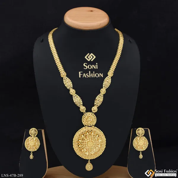 1_Gram_Gold_Plated_Exclusive_Design_Necklace_Set_For_Women_Style_B289