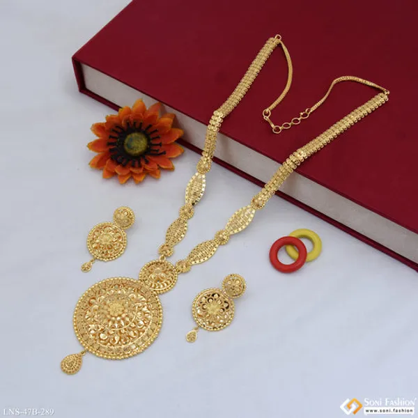 1_Gram_Gold_Plated_Exclusive_Design_Necklace_Set_For_Women_Style_B289
