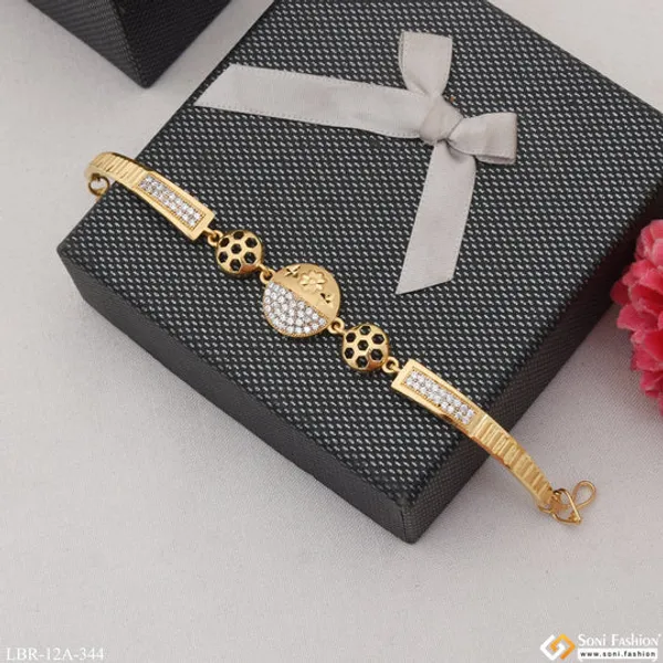 Fashionable_With_Diamond_Chic_Design_Gold_Plated_Bracelet_For_Ladies_Style_A344