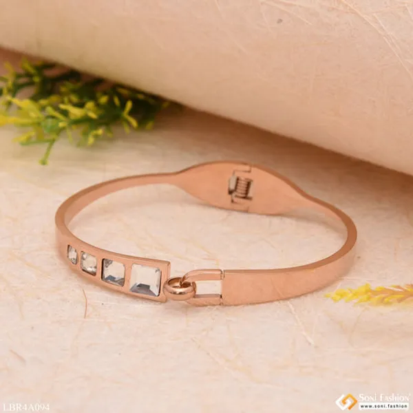 Diamond_Chic_Design_Rose_Gold_Bracelet_For_Women_Girls_Style_Lbra094