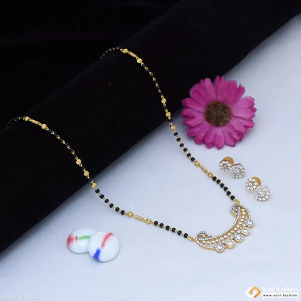 1_Gram_Gold_Plated_Designer_Mangalsutra_Set_For_Women_Style_A642