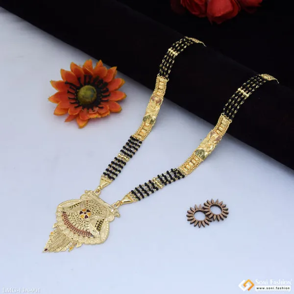 4_Line_Classic_Design_Gold_Plated_Mangalsutra_For_Women_Style_A901