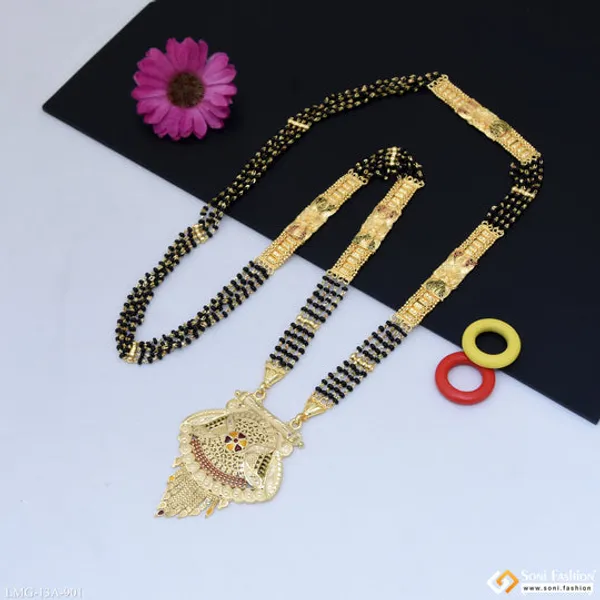 4_Line_Classic_Design_Gold_Plated_Mangalsutra_For_Women_Style_A901