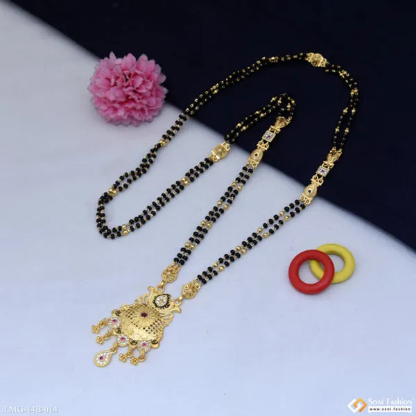Glittering_Design_Gold_Plated_Mangalsutra_For_Women_Style_B014