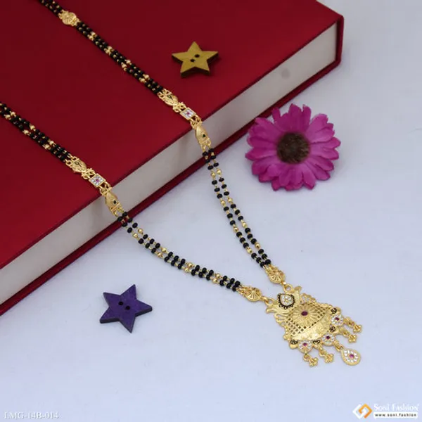 Glittering_Design_Gold_Plated_Mangalsutra_For_Women_Style_B014