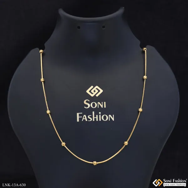 1_Gram_Gold_Plated_Brass_Ball_Chain_For_Ladies_Style_A630