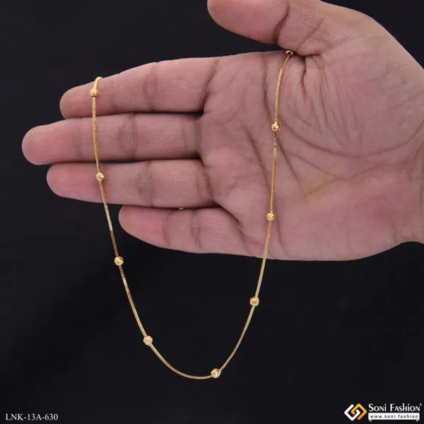 1_Gram_Gold_Plated_Brass_Ball_Chain_For_Ladies_Style_A630