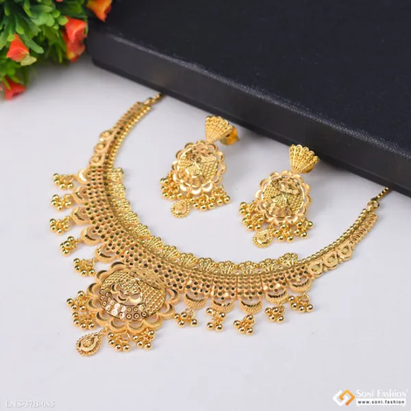 1_Gram_Gold_Plated_Fancy_Design_Necklace_Set_For_Women_Style_B085
