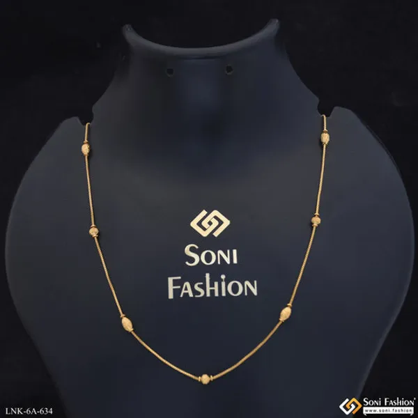 Beautiful_Design_Gold_Plated_Ball_Chain_For_Ladies_Style_A634