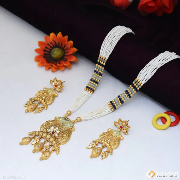 New_Style_Gold_Plated_Antique_Necklace_Set_For_Women_Style_B120