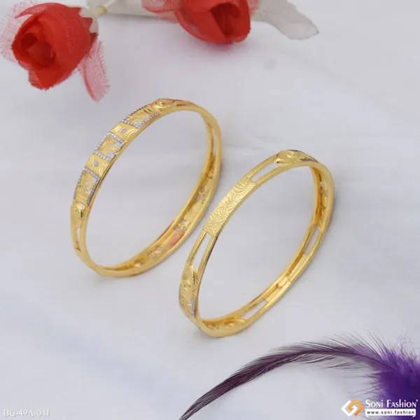 1_Gram_Gold_Plated_Brilliant_Design_Bangles_For_Ladies_Style_A041