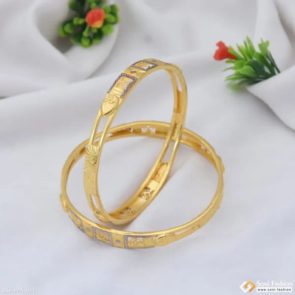 1_Gram_Gold_Plated_Brilliant_Design_Bangles_For_Ladies_Style_A041
