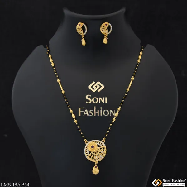 Sparkling_Design_Gold_Plated_Mangalsutra_Set_For_Women_Style_A534