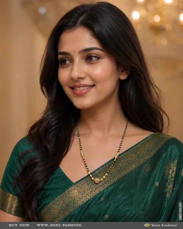 1_Gram_Gold_Plated_With_Diamond_Glamorous_Design_Mangalsutra_For_Women_Style_A331