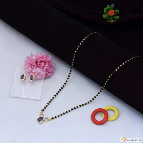 1_Gram_Gold_Plated_Charming_Design_Mangalsutra_Set_For_Women_Style_A661