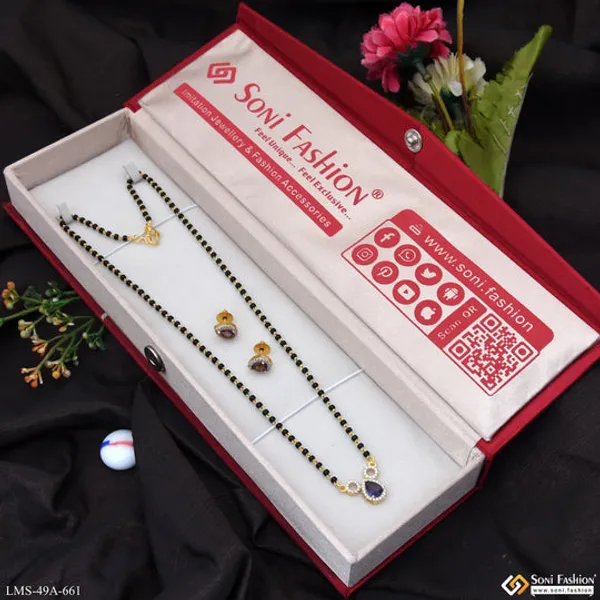 1_Gram_Gold_Plated_Charming_Design_Mangalsutra_Set_For_Women_Style_A661