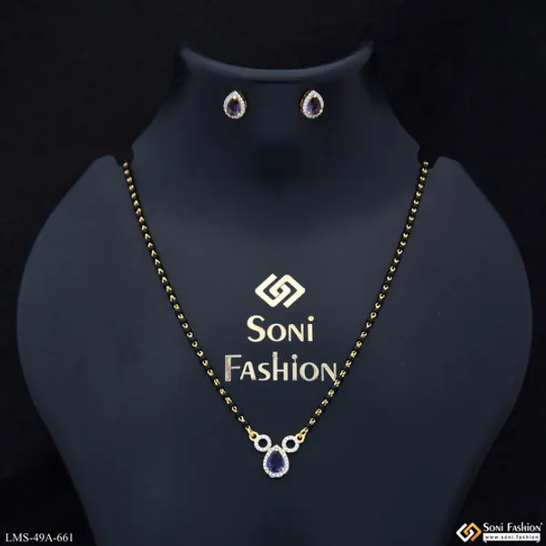 1_Gram_Gold_Plated_Charming_Design_Mangalsutra_Set_For_Women_Style_A661