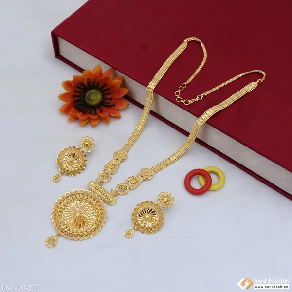 1_Gram_Gold_Plated_Unique_Design_Necklace_Set_For_Women_Style_B277
