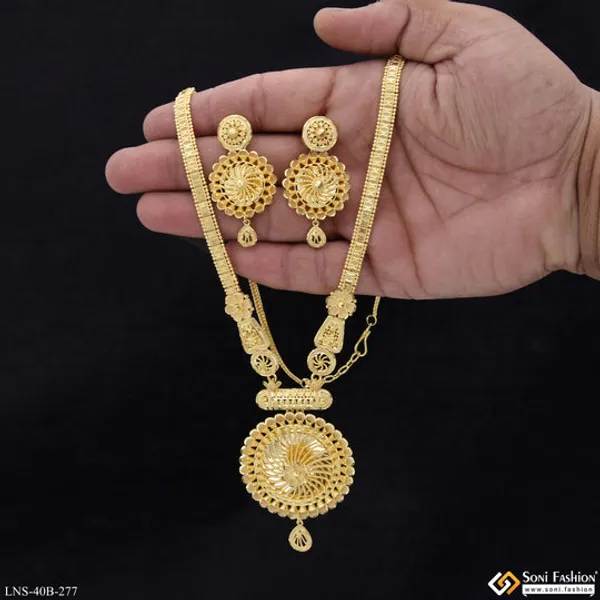 1_Gram_Gold_Plated_Unique_Design_Necklace_Set_For_Women_Style_B277