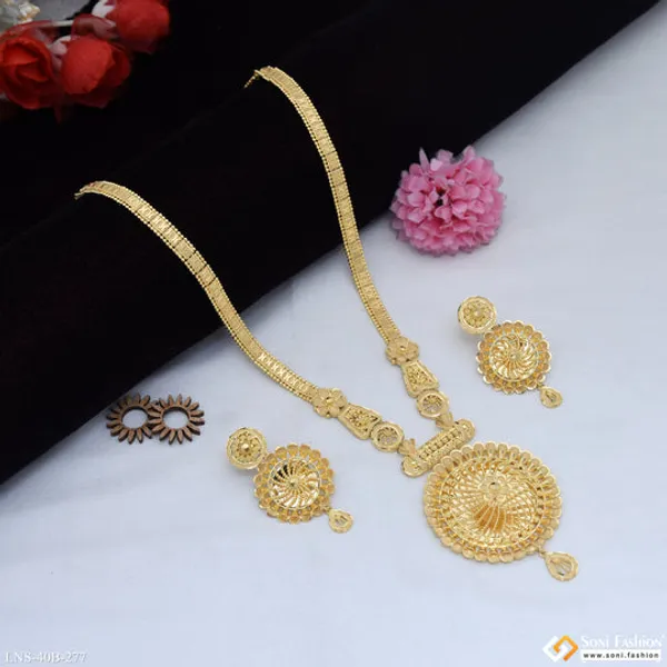 1_Gram_Gold_Plated_Unique_Design_Necklace_Set_For_Women_Style_B277