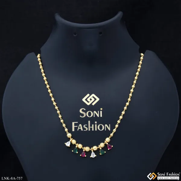 Dazzling_Design_Gold_Plated_Necklace_For_Ladies_Style_A757