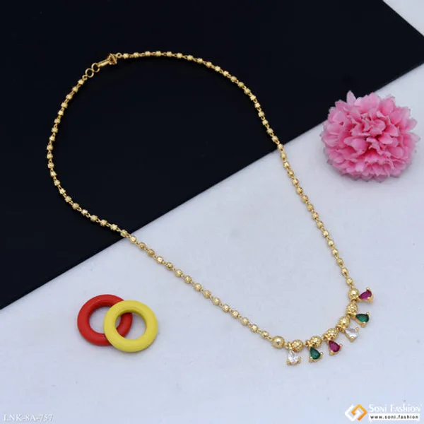Dazzling_Design_Gold_Plated_Necklace_For_Ladies_Style_A757