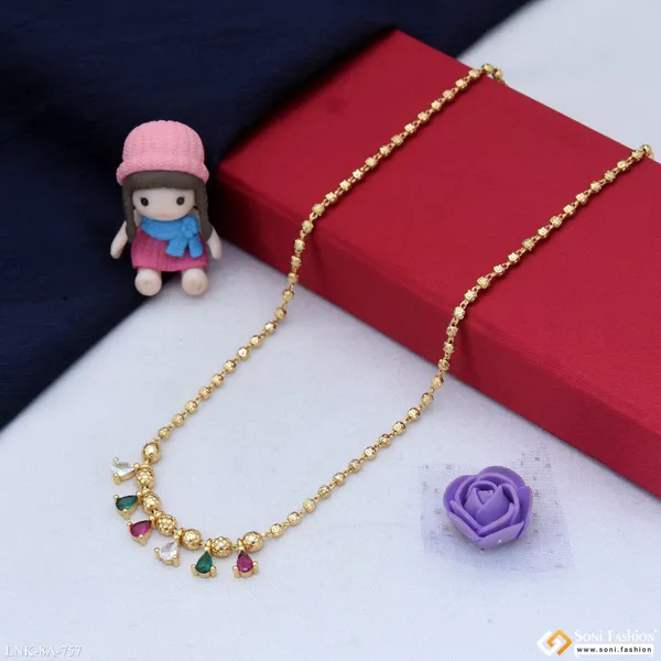 Dazzling_Design_Gold_Plated_Necklace_For_Ladies_Style_A757
