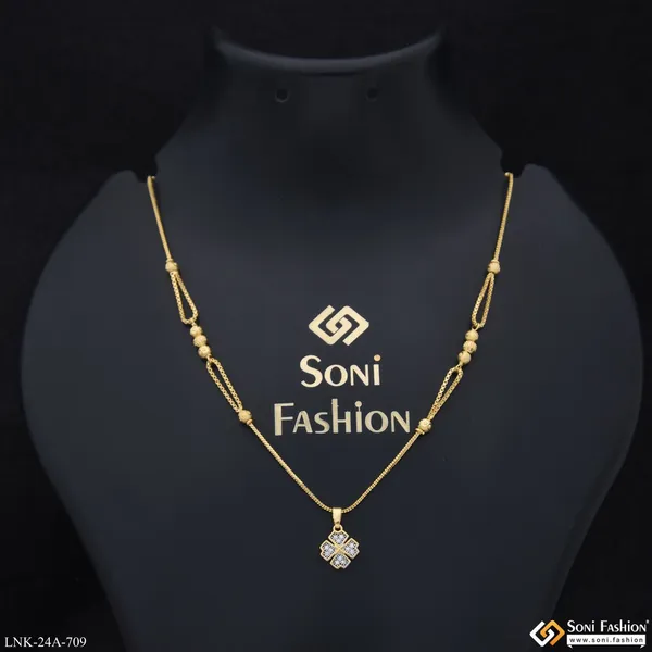 1_Gram_Gold_Plated_Charming_Design_Chain_Pendant_For_Ladies_Style_A709