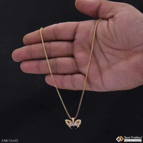 Fancy_Design_Gold_Plated_Chain_Pendant_For_Ladies_Style_A622