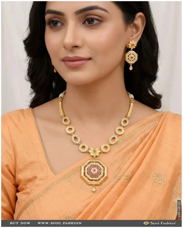 New_Style_Gold_Plated_Necklace_Set_For_Women_Style_B336
