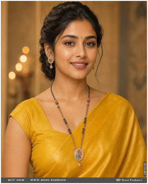 Fish_In_Round_With_Diamond_Border_Beautiful_Design_Gold_Plated_Mangalsutra_Set_Style_Lmsa105
