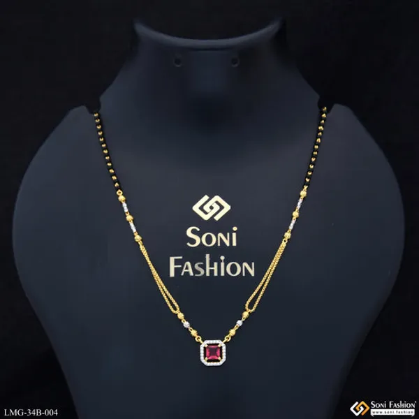 1_Gram_Gold_Plated_Radiant_Design_Mangalsutra_For_Women_Style_B004