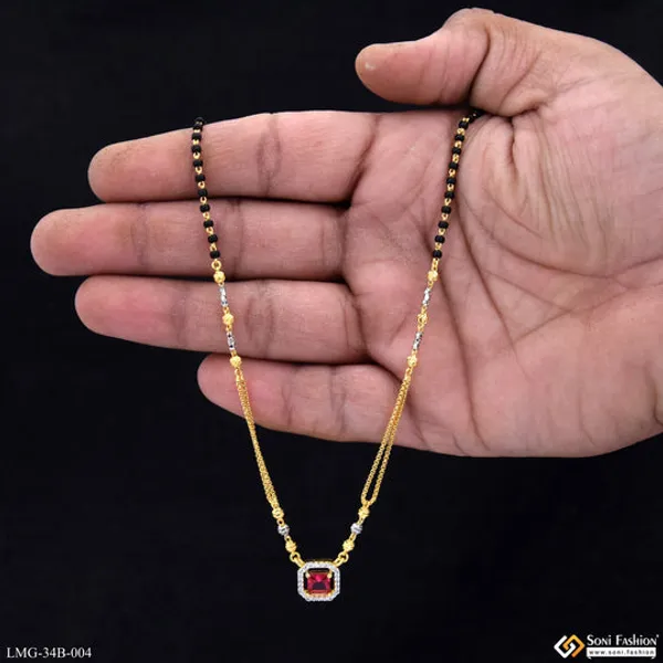 1_Gram_Gold_Plated_Radiant_Design_Mangalsutra_For_Women_Style_B004