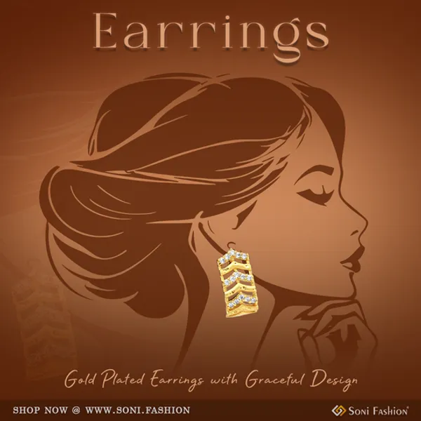 Graceful_Design_Gold_Plated_Earrings_For_Ladies_Style_A237