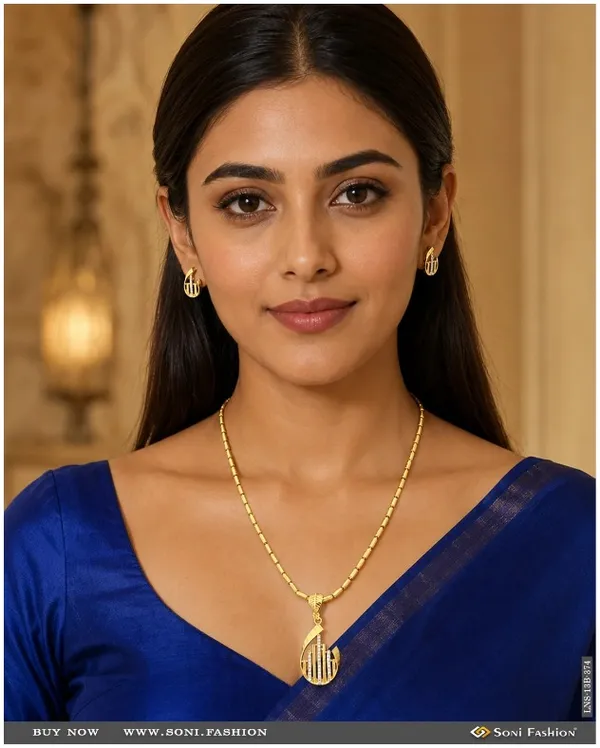 Opulent_Design_Gold_Plated_Necklace_Set_For_Women_Style_B374