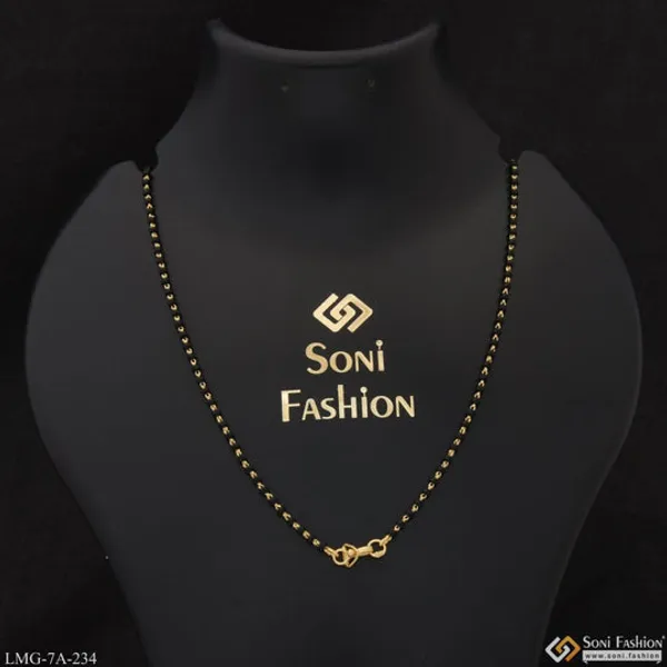 1_Gram_Gold_Plated_With_Diamond_New_Style_Mangalsutra_Dori_For_Women_Style_A234