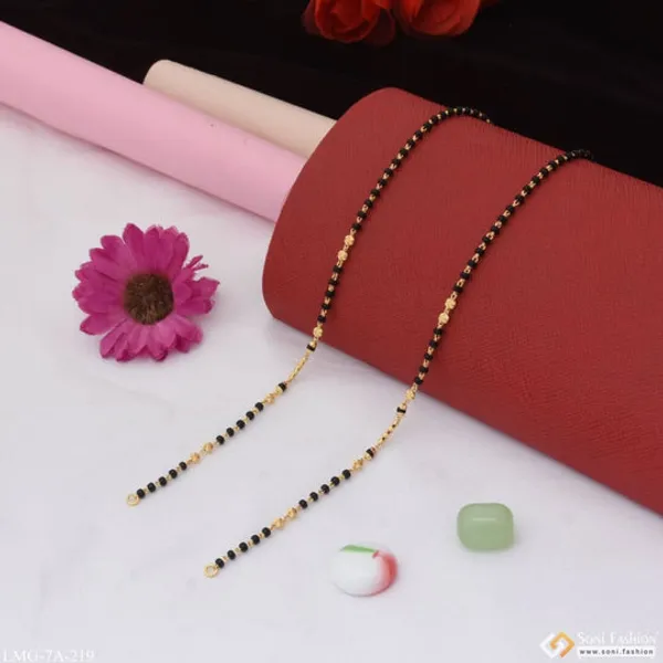 1_Gram_Gold_Plated_Hand_Crafted_Design_Mangalsutra_Dori_For_Ladies_Style_A219