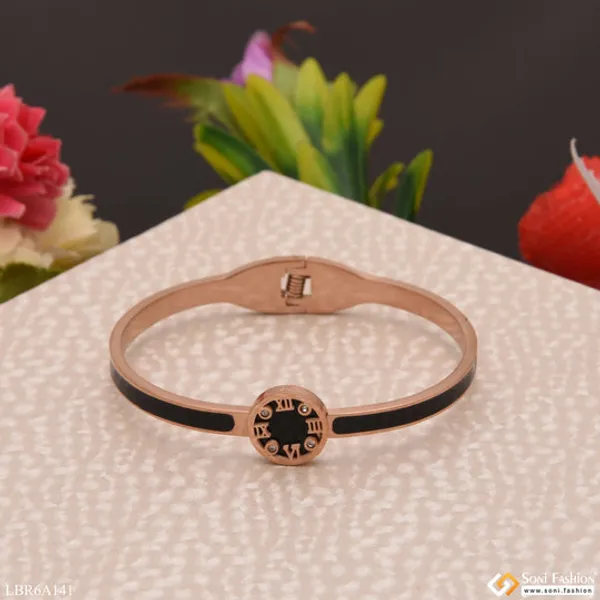 Roman_Number_With_Diamond_Superior_Quality_Rose_Gold_Bracelet_For_Lady_Style_Lbra141