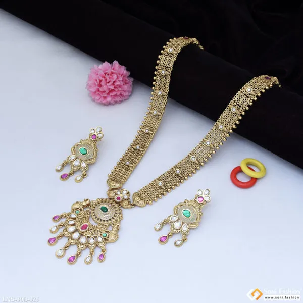 New_Style_Gold_Plated_Antique_Necklace_Set_For_Women_Style_B325