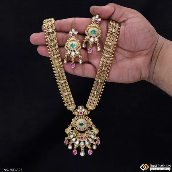 New_Style_Gold_Plated_Antique_Necklace_Set_For_Women_Style_B325