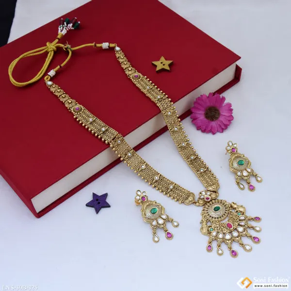 New_Style_Gold_Plated_Antique_Necklace_Set_For_Women_Style_B325