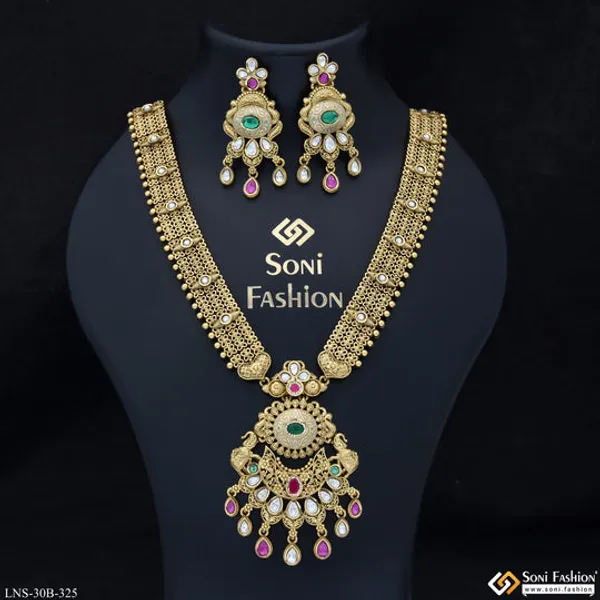New_Style_Gold_Plated_Antique_Necklace_Set_For_Women_Style_B325