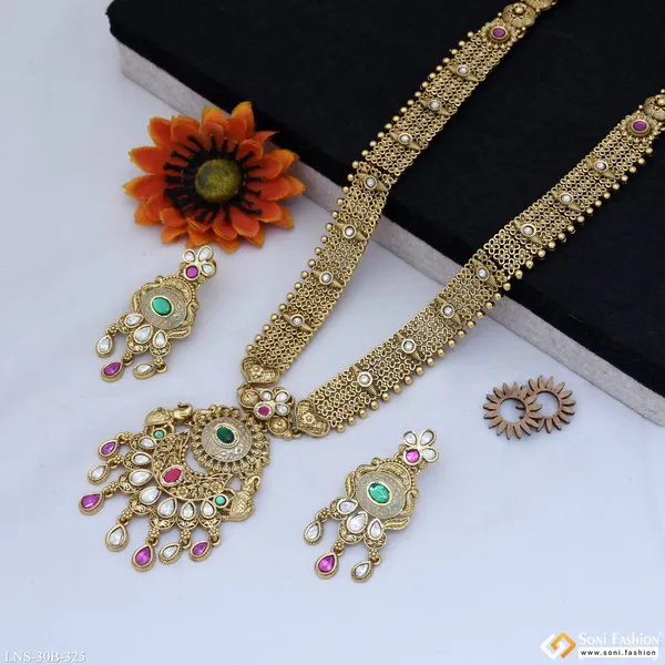 New_Style_Gold_Plated_Antique_Necklace_Set_For_Women_Style_B325