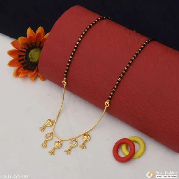 1_Gram_Gold_Plated_Heart_With_Diamond_Fashionable_Mangalsutra_For_Women_Style_A183