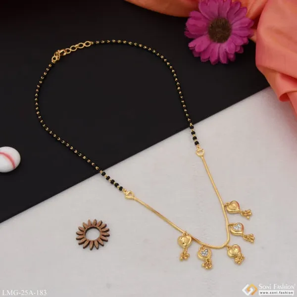 1_Gram_Gold_Plated_Heart_With_Diamond_Fashionable_Mangalsutra_For_Women_Style_A183
