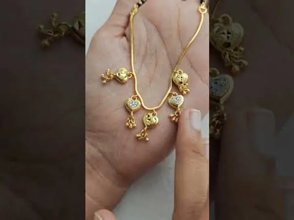 1_Gram_Gold_Plated_Heart_With_Diamond_Fashionable_Mangalsutra_For_Women_Style_A183