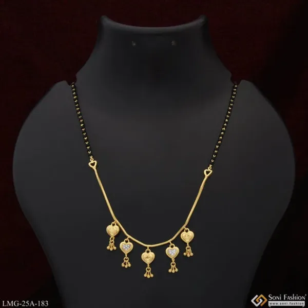1_Gram_Gold_Plated_Heart_With_Diamond_Fashionable_Mangalsutra_For_Women_Style_A183