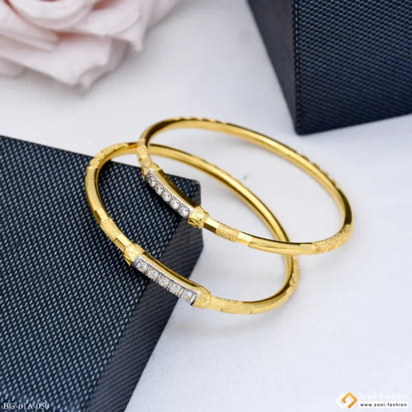 1_Gram_Gold_Plated_Decorative_Design_Bangles_For_Ladies_Style_A050